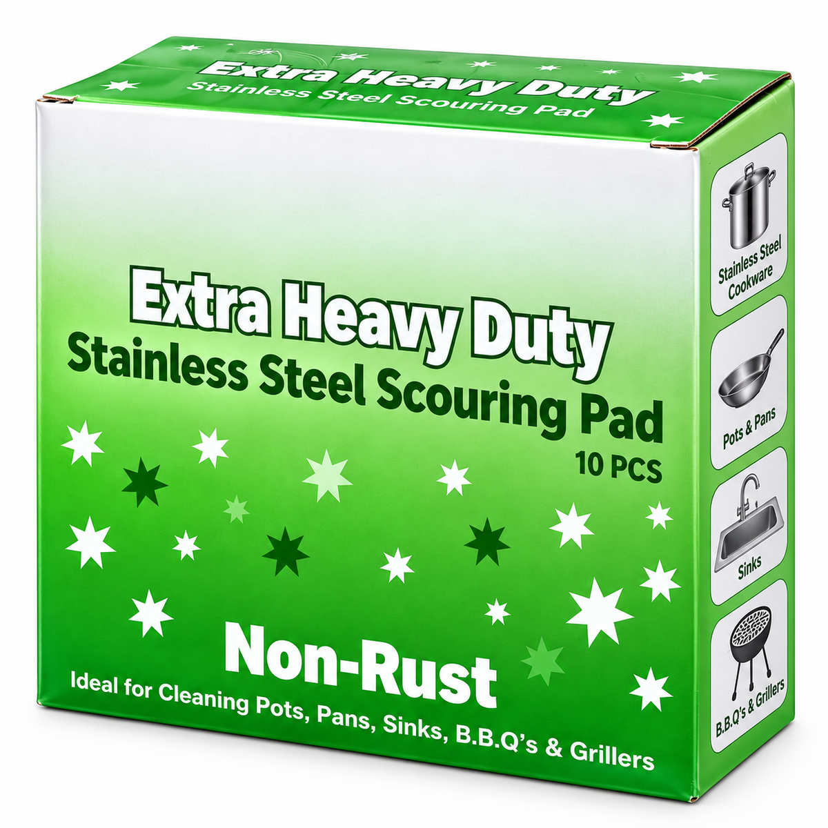10ct Stainless Steel Pad