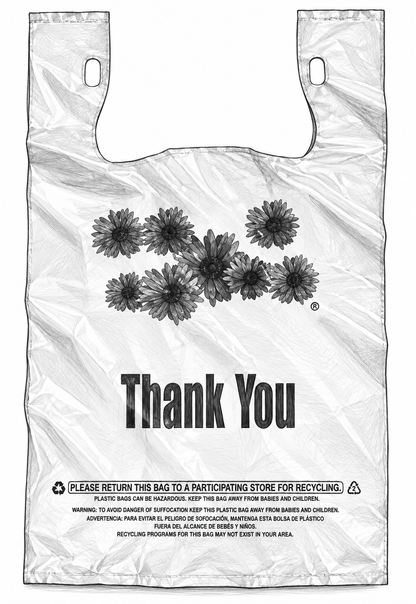 1/6 Plastic Flower Bag
