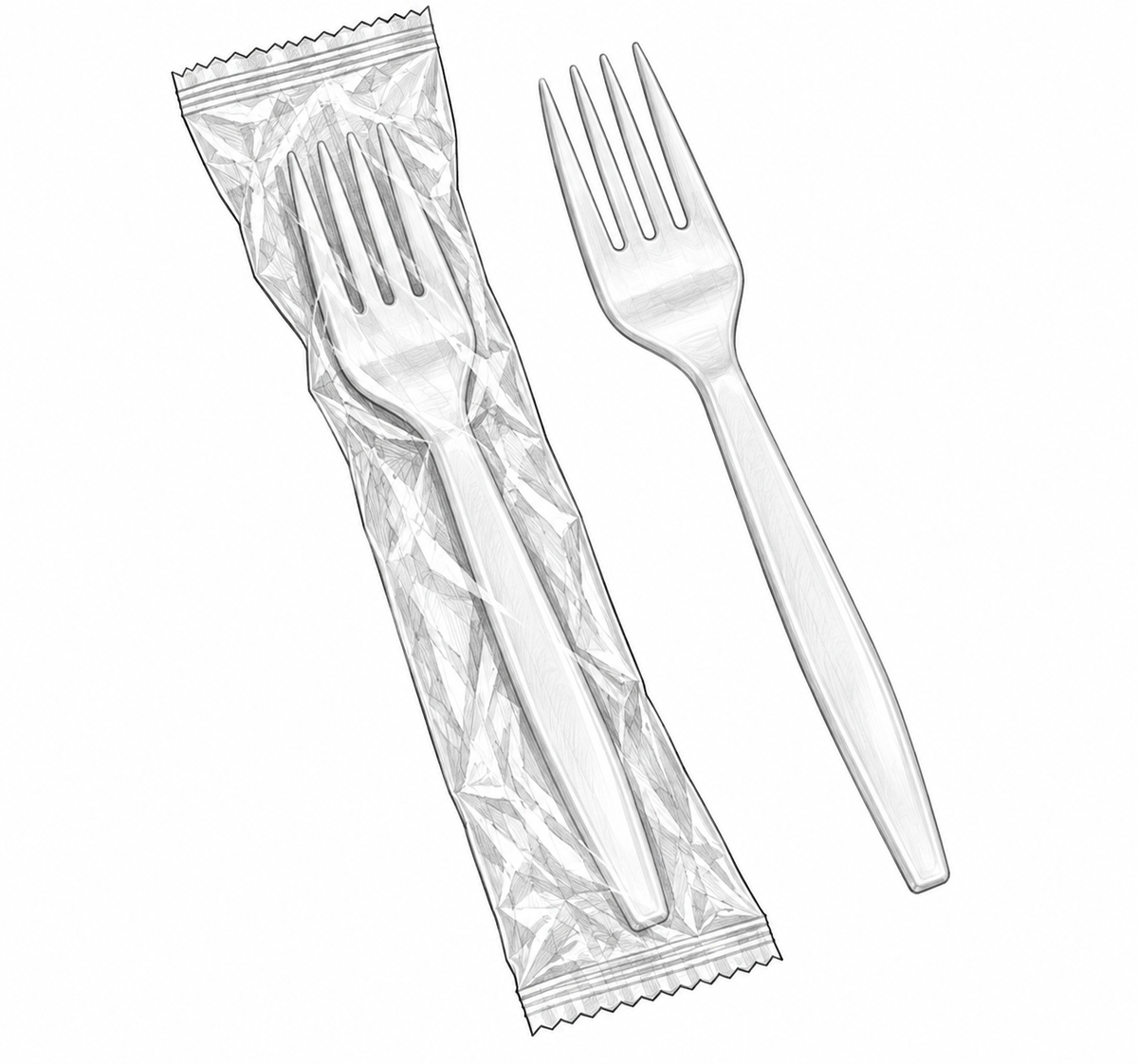 Medium Wrapped Fork 1000